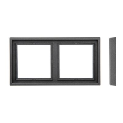 Рамка 2-местная LIREGUS MODERN K14-445-02.M/BM антрацит матовый