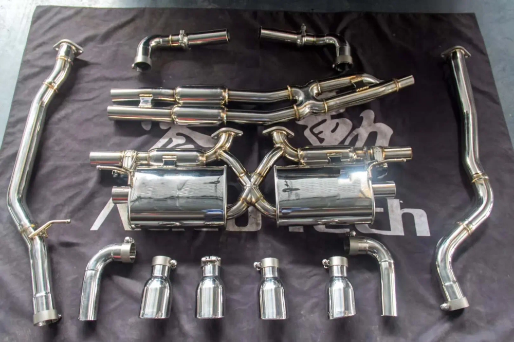 Спортивная выхлопная система с дистанционно управляемыми заслонками для Porsche Cayenne 958.1/958.2 3.6 NA Порше Каен