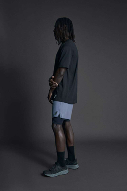 ZARA СПОРТИВНЫЕ ШОРТЫ 2-В-1, СЕРО-СИНИЙ