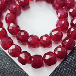 Рубиновый кварц, бусины куб, р-р примерно 6.5мм, красивая огранка