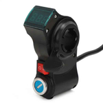 Вольтметр с замком зажигания, кнопкой и курком для электросамокатов (кабель 2 метра)