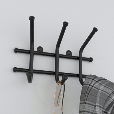 Вешалка настенная "Норма 3" 3 крючка черный