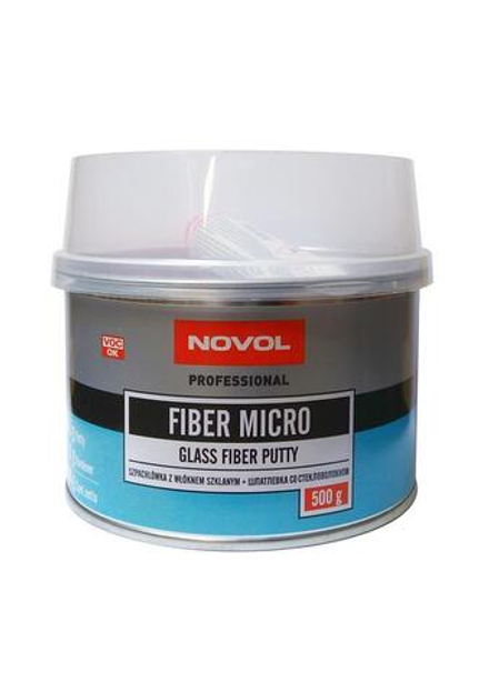 Шпатлевка со стекловолотном Новол fiber micro 0,5кг