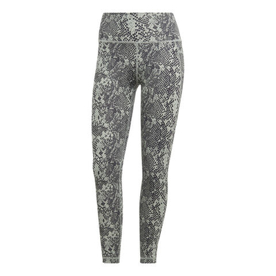 Женские теннисные брюки adidas Optime Stash Pocket Training Animal Print Tight Women - Lightgrey, Black