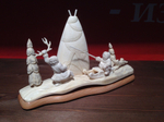 Игра в оленя, сувенир из кости