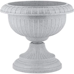 Вазон на ножке большой D 395 мм, светлый камень