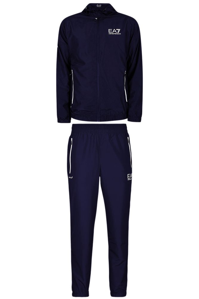 Мужской теннисный костюм EA7 Man Woven Tracksuit - navy blue