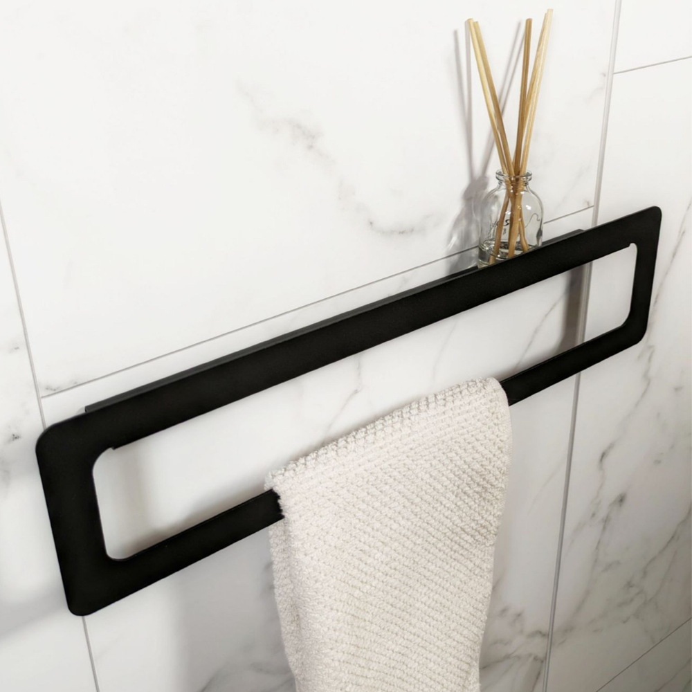 Держатель для полотенец MetaDec Qadrate 40см черный