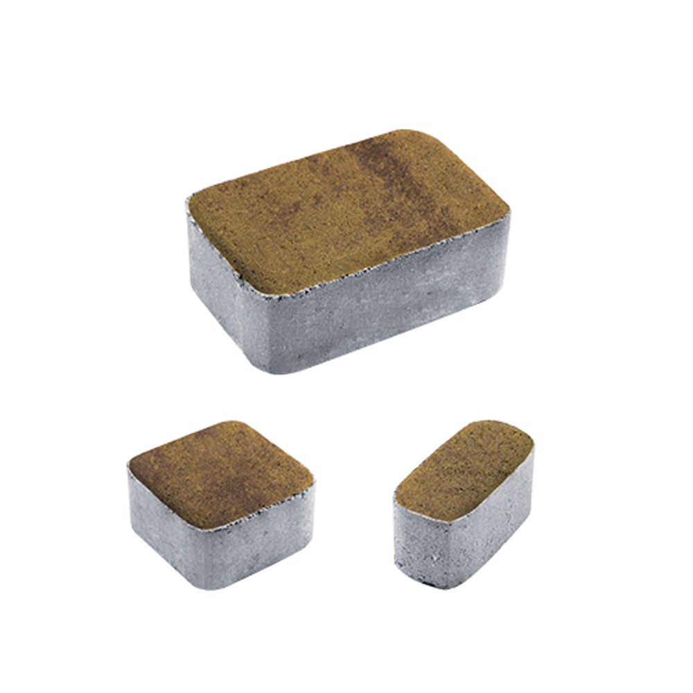 Тротуарная плитка КЛАССИКО - Листопад гладкий Янтарь, комплект из 3 видов плит