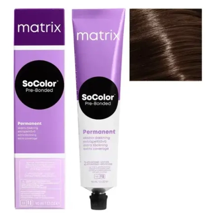 Matrix SoColor Pre-Bonded Крем-краска для седых волос 505G Светлый шатен золотистый, 90мл