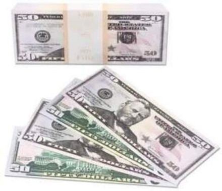 Деньги для выкупа, 50 Долларов, 16*7 см, 98 шт.