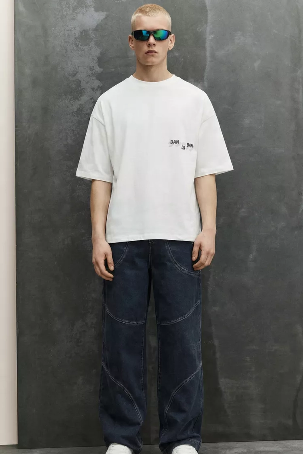 PULL&BEAR Футболка с короткими рукавами "Dan Da Dan", белый