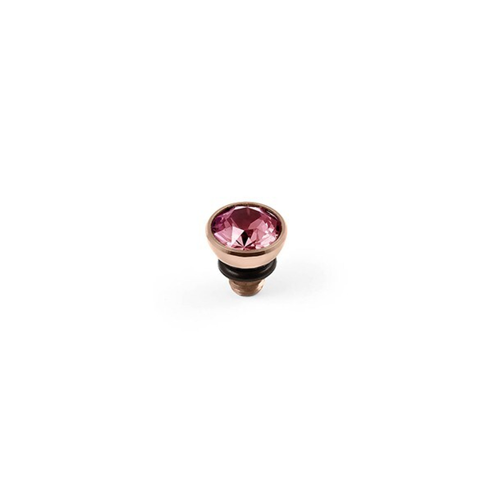 Шарм Qudo Bottone Indian Pink 5 мм 630110 R/RG цвет розовый, серебряный