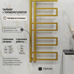 Полотенцесушитель Тилос 100х40 золото