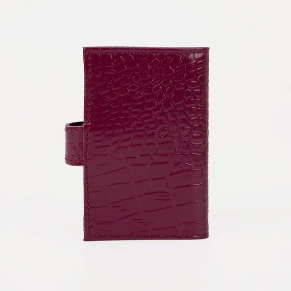 Визитница на кнопке, цвет лиловый