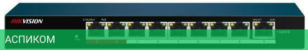 Коммутатор Hikvision DS-3E0109P-E/M(B)