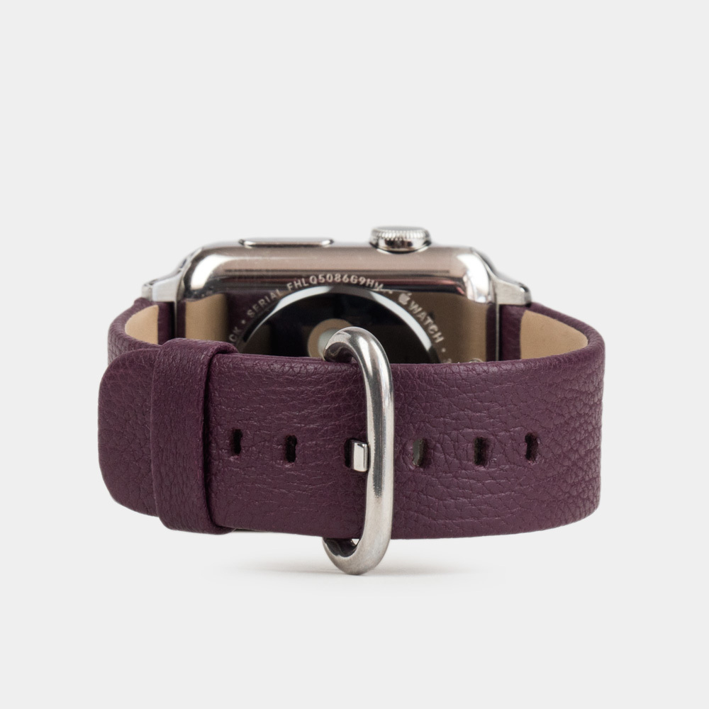 Ремешок для Apple Watch 40/41/42 mm из кожи козы, фиолетового цвета