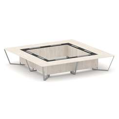 Steel Meet Стол переговорный квадратный KM-PR.B.SP-20K2 Денвер Светлый/Графит Глянец/Металл Серый 40