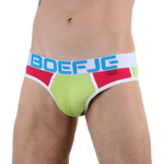 Салатовые трусы-слипы с розовыми вставками (Размер: XL) (Цвет: салатовый)