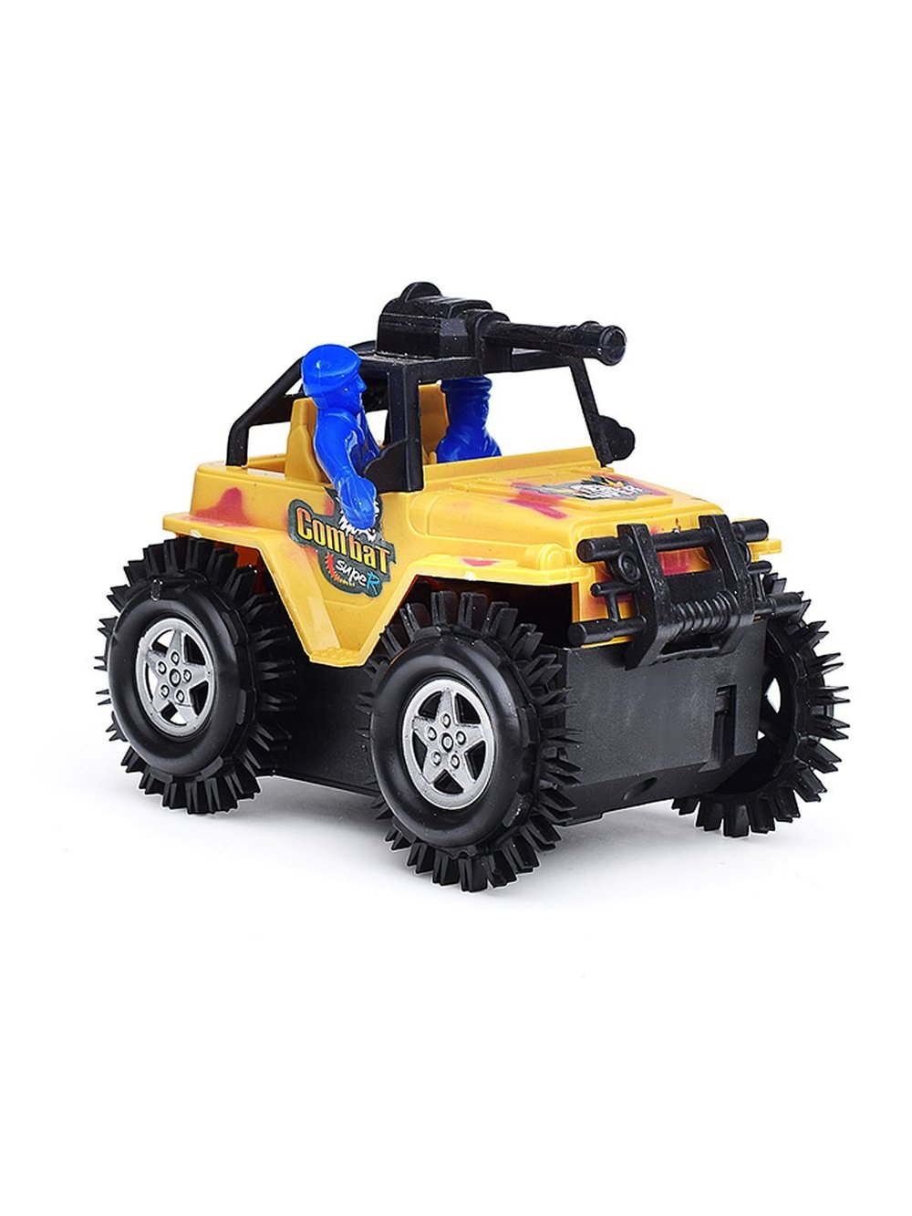 Машинка перевертыш Танкист цвет жёлтый (V-145-1)