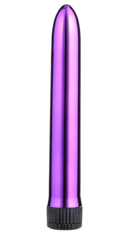 Фиолетовый классический вибратор - 18 см. (Цвет: фиолетовый)