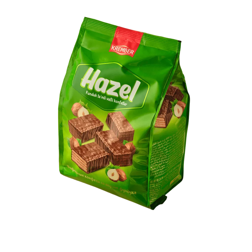 Вафли глазированные Hazel со вкусом фундука 255 гр