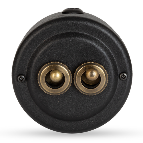 Переключатель (проходной) ретро поворотный 2 кл. Черный "Black matt" VINTAGE-BRASS 30402-5 / 2 группы света, проходной