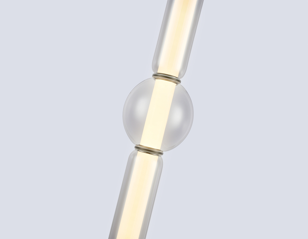 Светильник светодиодный подвесной LH11023 BK/SM черный/дымчатый 17W 3000K D120*520