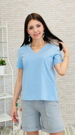 Футболка МЛ-6007 (голубая пудра)