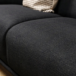 2-местный диван - IKEA VISKAFORS,  74x90x194см, черный, ВИСКАФОРС ИКЕА