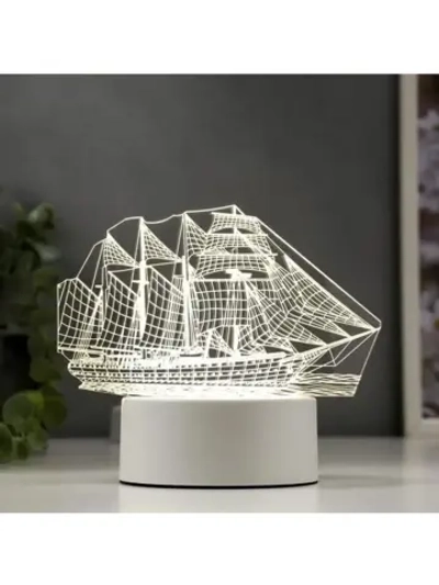 Светильник «Фрегат» LED белый от сети 9.5×15×16 см RISALUX