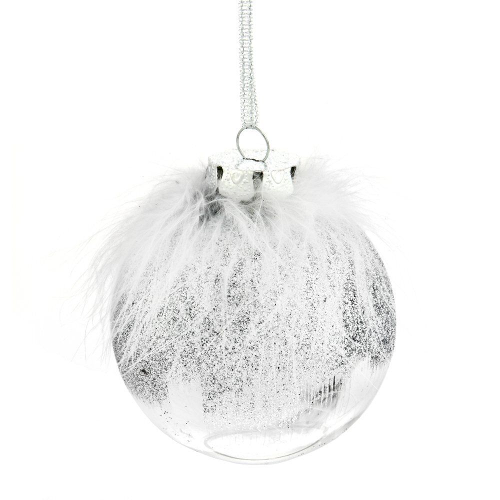 GAEM Набор из 12шт, Украшение новогоднее Шар "Перышко страуса", D 8 см, L35 W27 H9 см