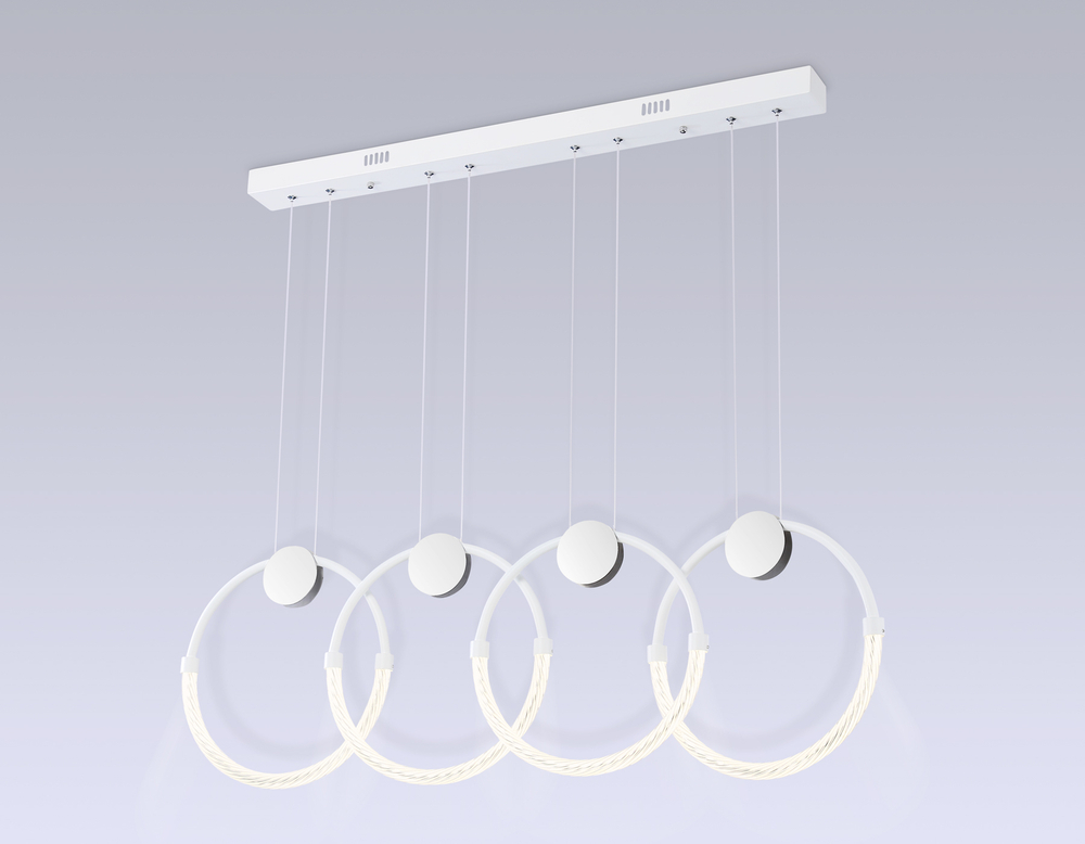 Светильник светодиодный подвесной FL10598/4 WH/CH белый/хром 4200K 45W 940*20*1200 (Без ПДУ)