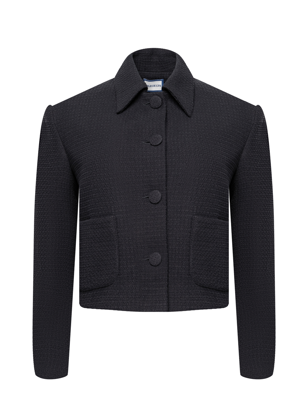 Жакет черный твидовый