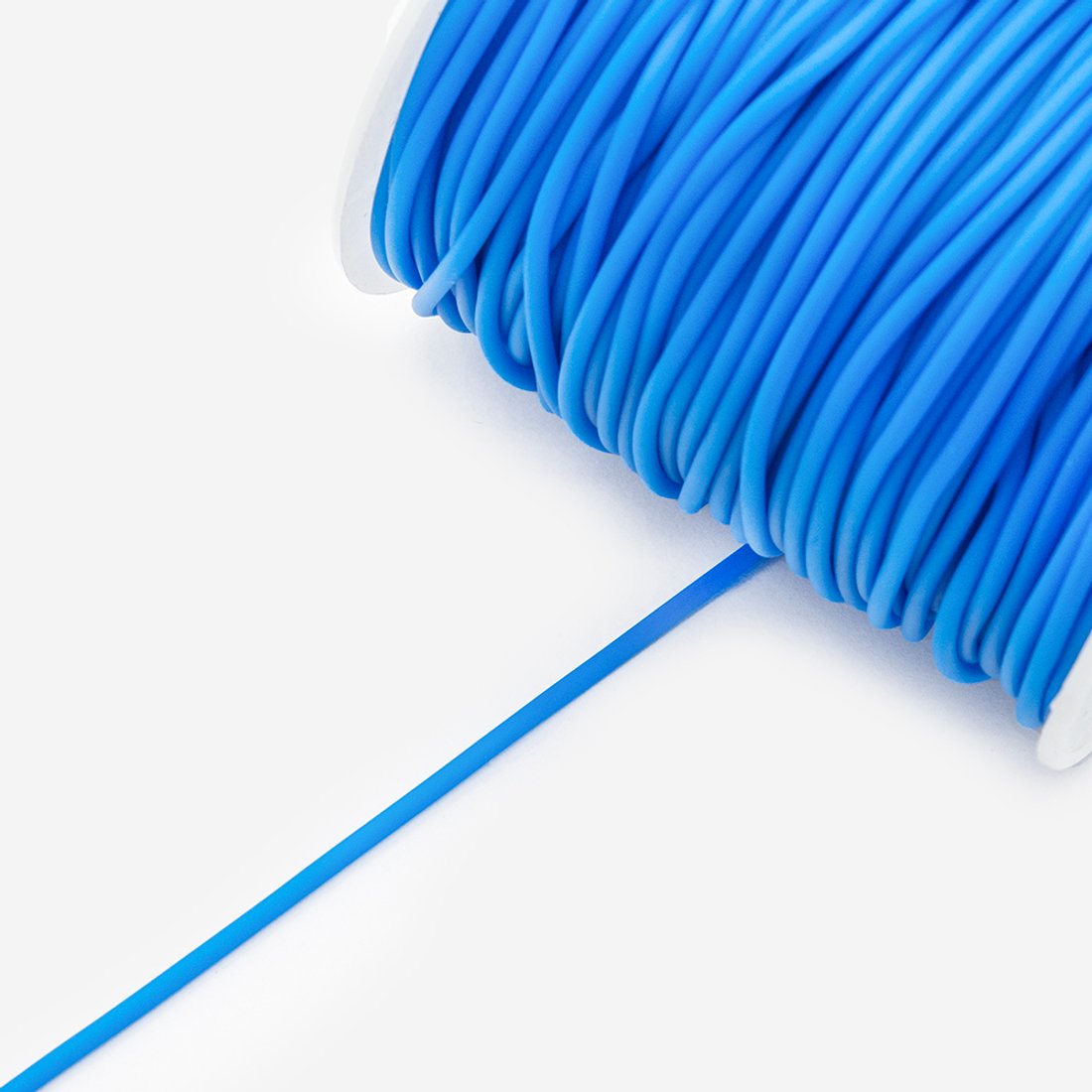 Шнур полый, 1,5мм, оттенок "Голубой", каучук