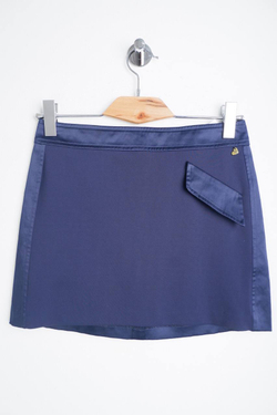 Юбка с атласными вставками, визуально 42 размер