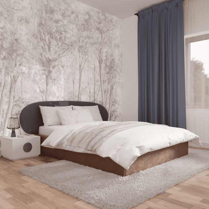 Двуспальная кровать с настилом Эллипс, 160х180