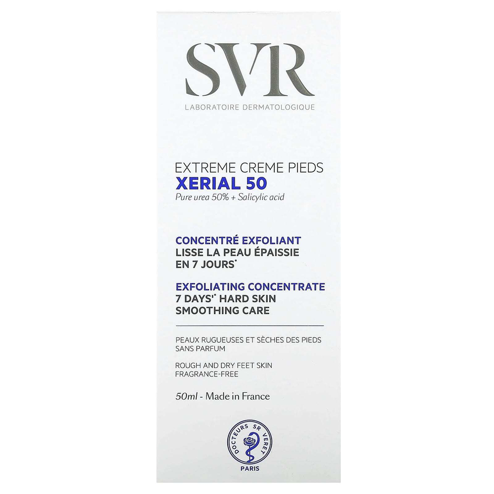 SVR, Xerial 50, экстремальный крем для ног, без отдушек, 50 мл (1,7 жидк. унции)