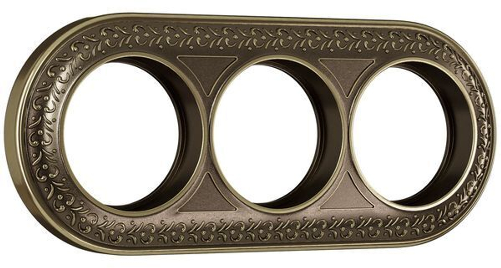 Рамка на 3 поста (жемчужный)