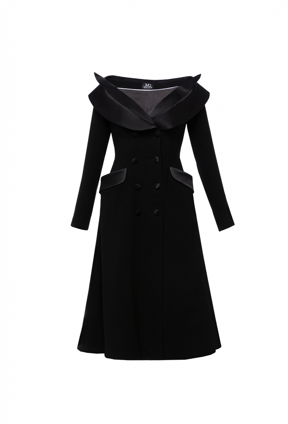 Платье-пиджак двубортное с воротником "шалькой" 13-01-23 FW