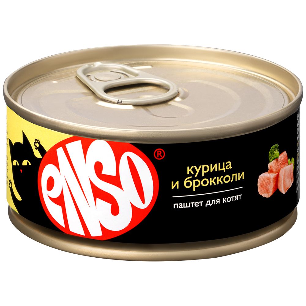 Консервы ENSO для котят паштет с курицей и брокколи 100 г