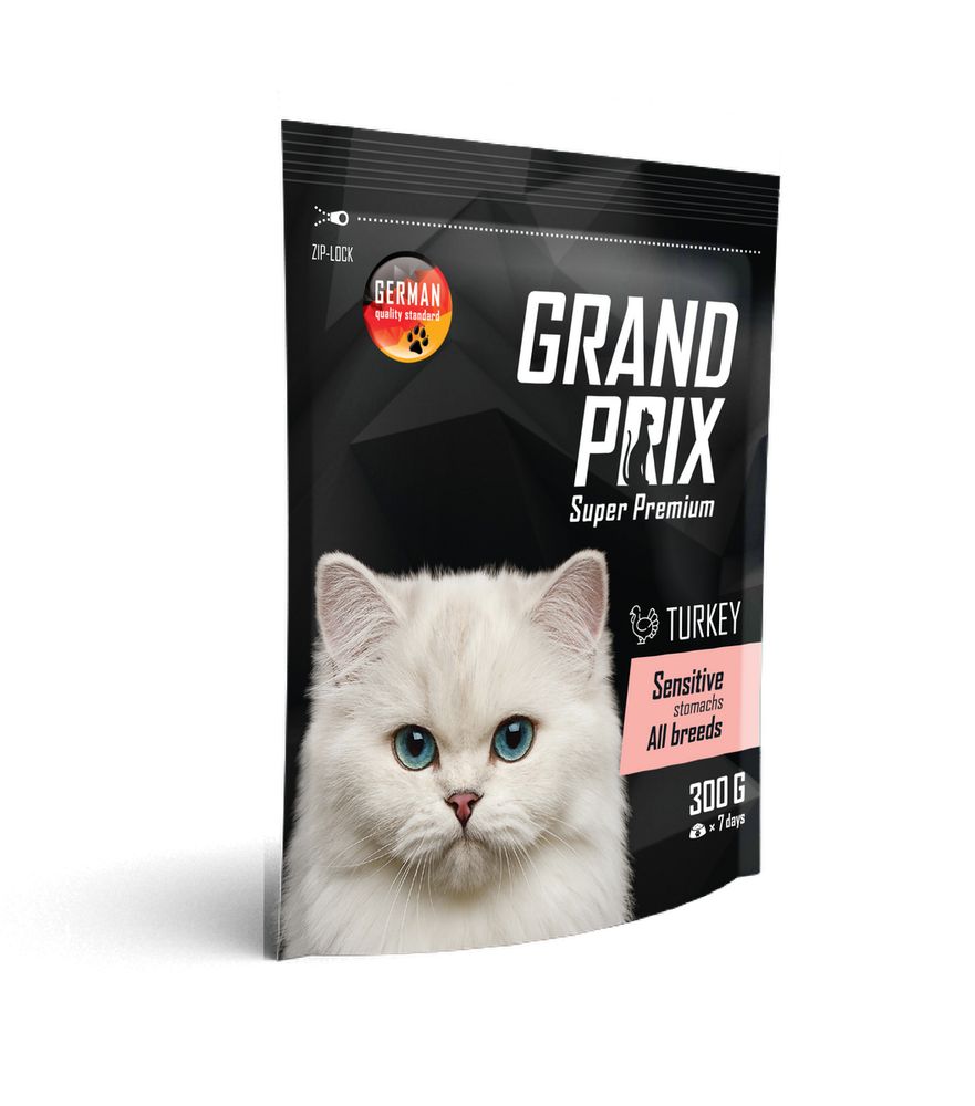 Сухой корм Grand Prix Sensitive для привередливых кошек с индейкой 300 г