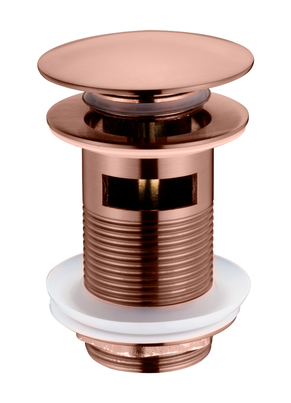 Слив для раковины, автомат(клик-клак) BRUSHED BRONZE c переливом