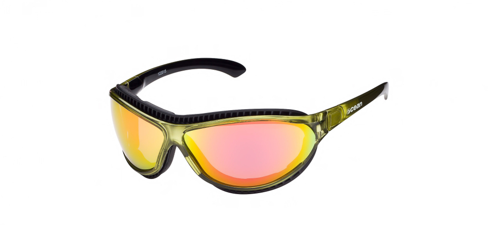 Спортивные очки OCEAN Tierra de fuego Transparent Green / Revo Orange Polarized lenses