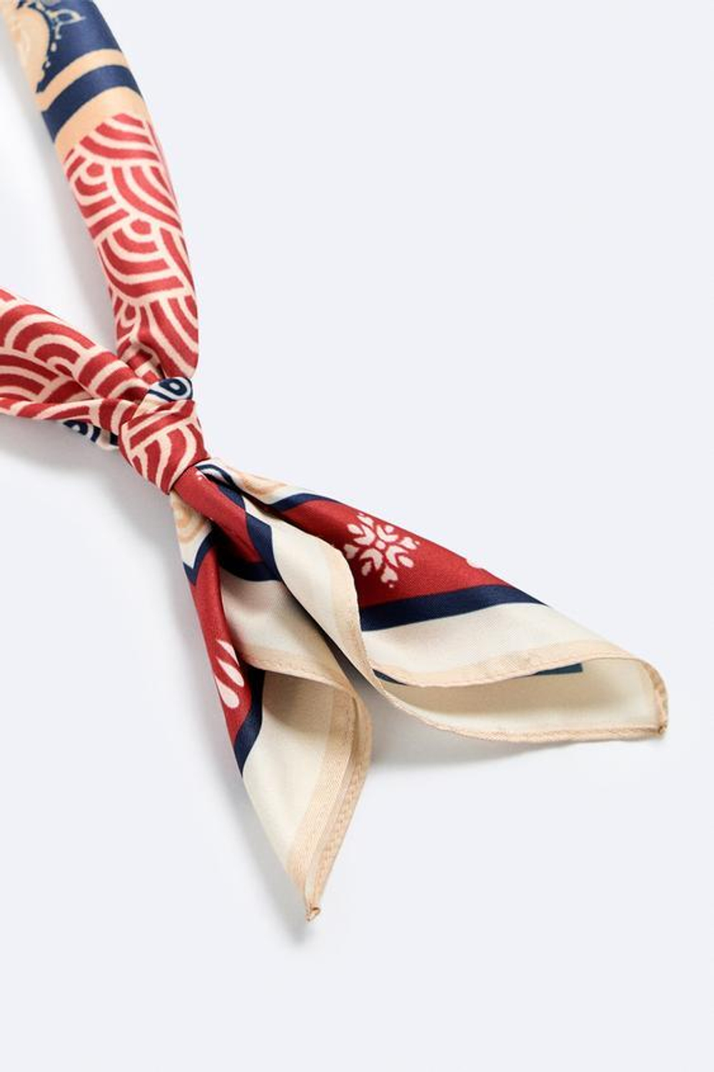 ZARA АТЛАСНАЯ БАНДАНА С ПРИНТОМ «ПЧЕЛЫ», РАЗНОЦВЕТНЫЙ