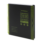 Тетрадь 120л., А5, клетка, Alingar "Colledge ruled", цветная спираль, чёрная пластиковая обложка, цветные пластиковые разделители, ассорти 4 цвета