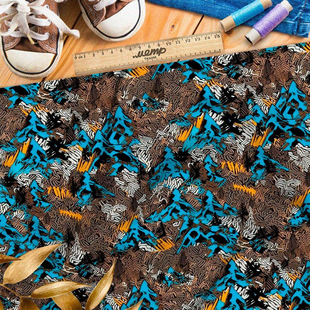 Ткань премиум интерлок завораживающие краски