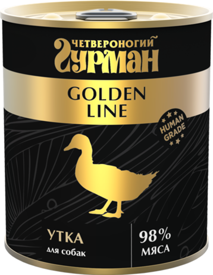 Корм консервированный для собак Четвероногий гурман Golden line Утка 340 г