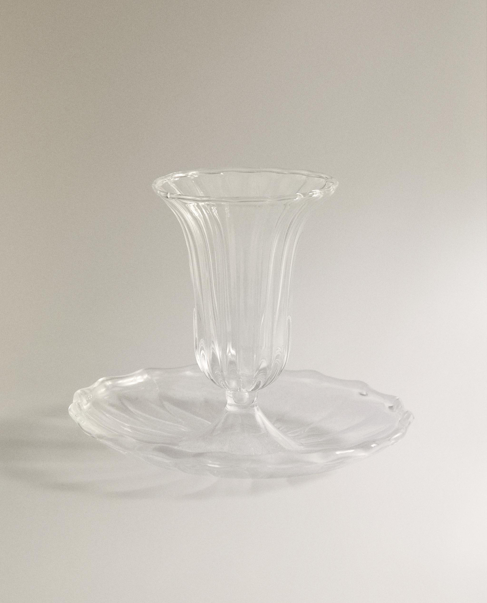 Zara Home Подсвечник из стекла, цвет прозрачный, 8.8 см