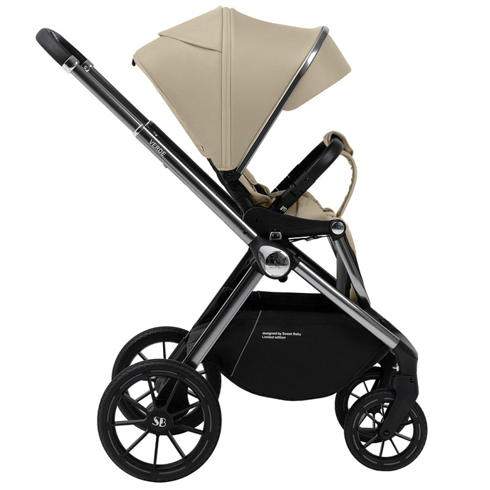 Детская коляска Sweet Baby Verde Silver 3 в 1 Beige